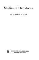 Tapa de Studies in Herodotus