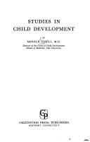 Tapa de Studies in child development