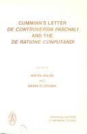 Tapa de Cummian's Letter De Controversia Paschali (Studies and Texts (Pontifical Inst of Mediaeval Stds))
