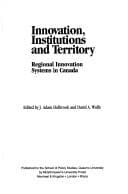 Tapa de Innovation, institutions and territory