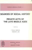 Tapa de Sources of social history