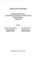 Tapa de Eating and Its Disorders (Research Publications (Association for Research in Nervous and Mental Disease))