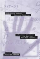 Tapa de Professional issues in learning disabilities