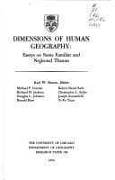 Tapa de Dimensions of Human Geography