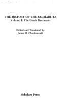 Tapa de The History of the Rechabites: Volume I