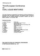 Tapa de Coal Liquid Mixtures (European Federation of Chemical Engineering Series)