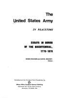 Tapa de The United States Army in peacetime