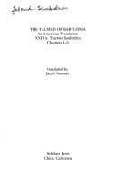 Tapa de The Talmud of Babylonia