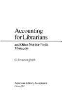Tapa de Accounting for librarians and other not-for-profit managers