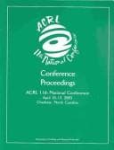 Tapa de Acrl Eleventh National Conference Proceedings