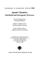 Tapa de Aquatic chemistry