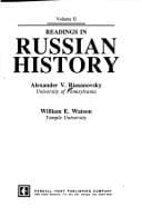 Tapa de Readings in Russian history