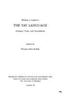Tapa de William J. Gedney's the Yay language