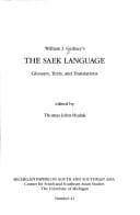 Tapa de William J. Gedney's the Saek language