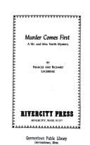 Tapa de Murder Comes First