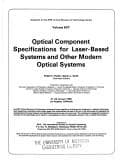 Tapa de Optical component specifications for laser-based systems and other modern optical systems, 21-22 January 1986, Los Angeles, California