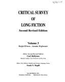 Tapa de Critical survey of long fiction