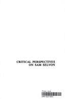 Tapa de Critical perspectives on Sam Selvon