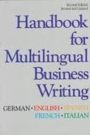 Tapa de Handbook for Multilingual Business Writing
