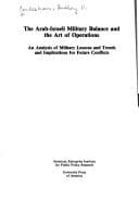 Tapa de The Arab-Israeli military balance and the art of operations