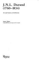 Tapa de J N L Durand (1760-1834 : Art and Science of Architecture)