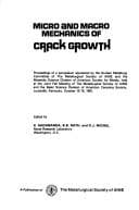 Tapa de Micro and macro mechanics of crack growth