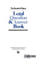 Tapa de Legal Question & Answer Book