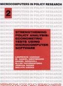 Tapa de Strengthening policy analysis
