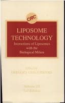 Tapa de Liposome Technology. Second Edition. Volume I