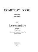 Tapa de Leicestershire (Domesday Books (Phillimore))