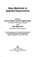 Tapa de New Methods in Applied Ergonomics