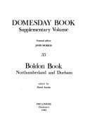Tapa de Boldon Book (Domesday Books (Phillimore))