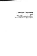 Tapa de Linguistic Complexity and Text Comprehension