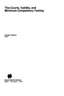 Tapa de The Courts, Validity and Minimum Competency Testing (Evaluation in Education and Human Services)