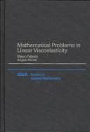 Tapa de Mathematical Problems in Linear Viscoelasticity (Studies in Applied and Numerical Mathematics)