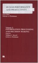 Tapa de Information processing and decision making