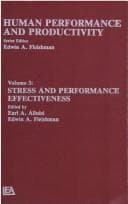 Tapa de Stress and Performance Effectiveness, Volume 3 (Human Performance and Productivity)