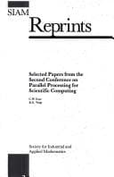 Tapa de Selected papers from Second Conference on Parallel Processing for Scientific Computing