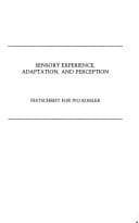 Tapa de Sensory experience, adaptation, and perception