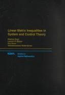Tapa de Linear Matrix Inequalities in System and Control Theory
