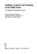 Tapa de Guidance, control, and evaluation in the public sector