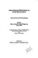 Tapa de International Workshop on Local Governance