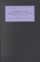 Tapa de Language, print, and electoral politics, 1790-1832