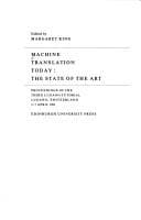 Tapa de Machine translation today