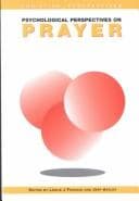 Tapa de Psychological perspectives on prayer