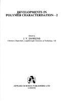 Tapa de Developments in Polymer Characterization (Developments Series)