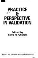 Tapa de Practice and Perspective in Validation (Research into Higher Education Monographs)