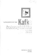 Tapa de Catalogue of the Kafka Centenary Exhibition, 1983