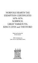 Tapa de Norfolk hearth tax exemption certificates 1670-1674