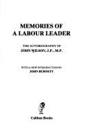 Tapa de Memories of a Labour leader